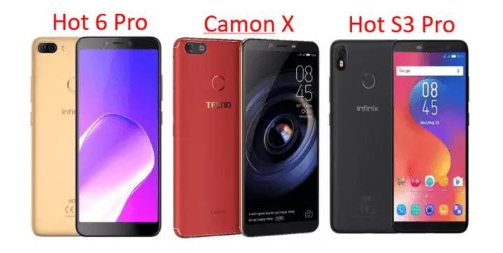 Infinix Hot 6 Pro Vs Tecno Camon X Vs Infinix Hot S3 | DroidAfrica