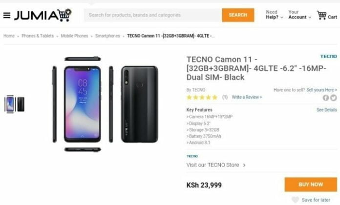 You Can Now Buy Tecno Camon 11 and Camon 11 Pro on Jumia Nigeria, Kenya and Ghana | DroidAfrica