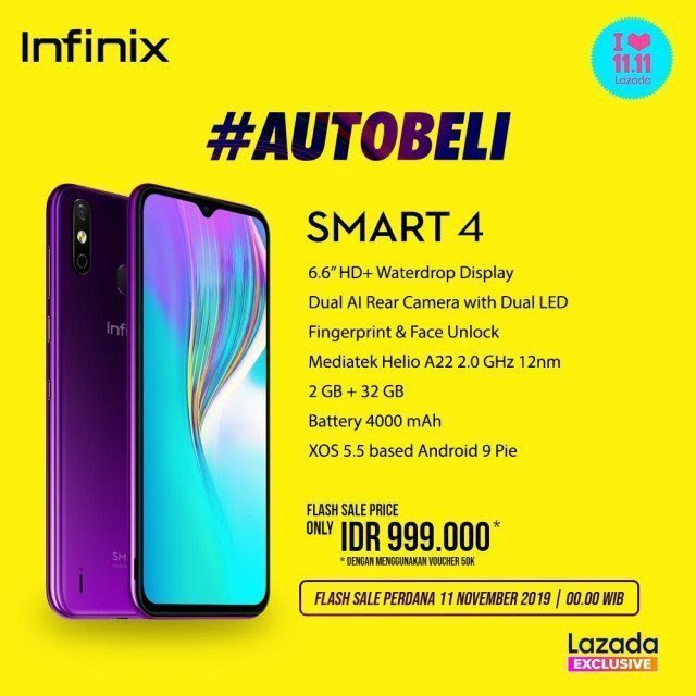 Infinix Smart 4 has been launched in Indonesia with 6.6inch HD+ display | DroidAfrica