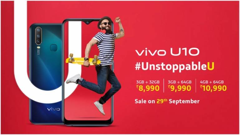 Vivo U10 goes on open sale in India via Amazon.in and official company site | DroidAfrica