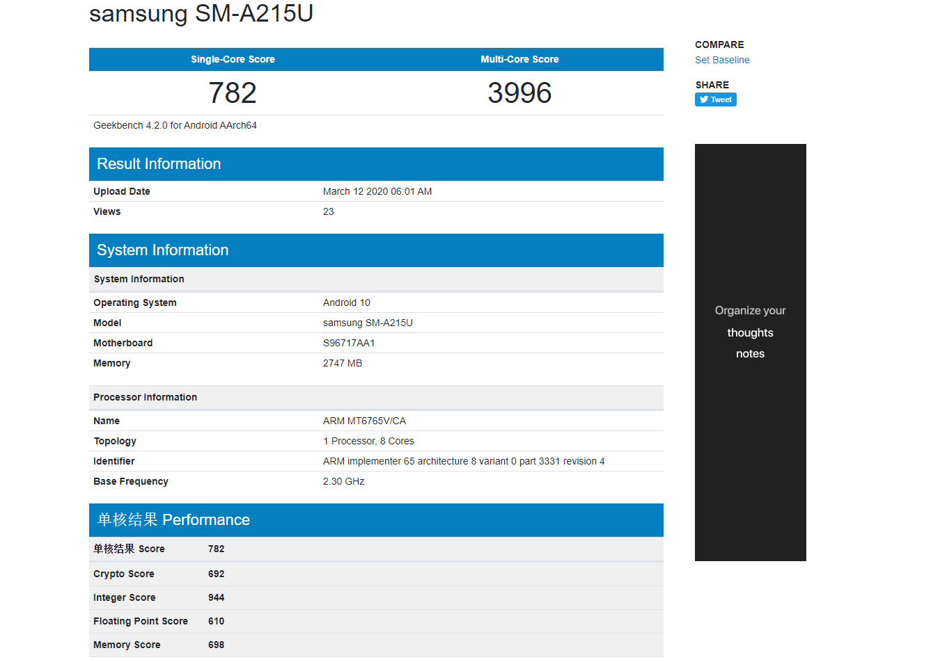 Samsung Galaxy A21 seen on GeekBench with Helio P35 | DroidAfrica