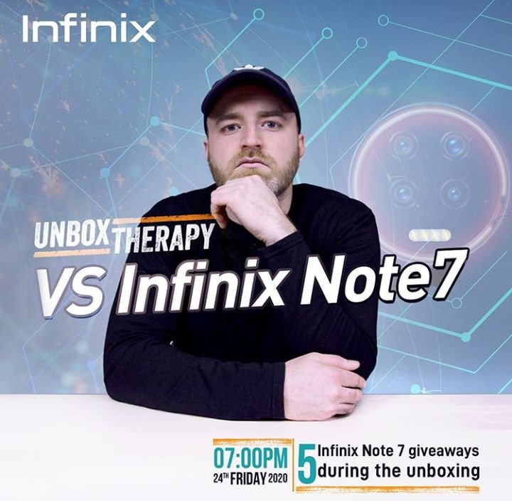 [UPDATED] Infinix Note 7 to be reviewed by Unbox Therapy, tomorrow | DroidAfrica