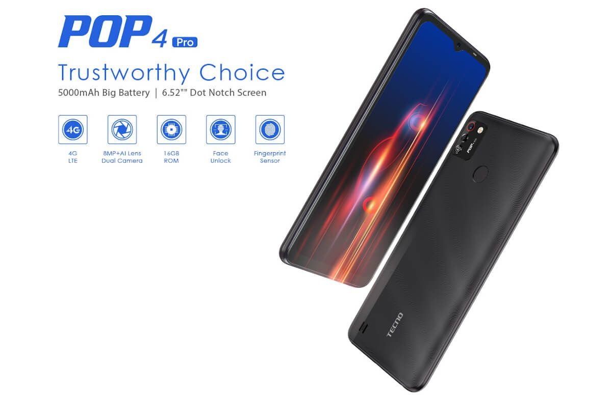 Tecno POP 4 Pro is here; has 4G LTE and 6.52-inch display | DroidAfrica