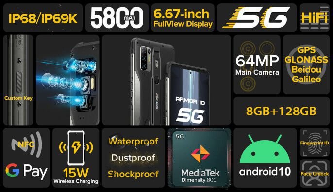 Armor 10 5G: This rugged Ulefone smartphone has Dimensity 800 | DroidAfrica