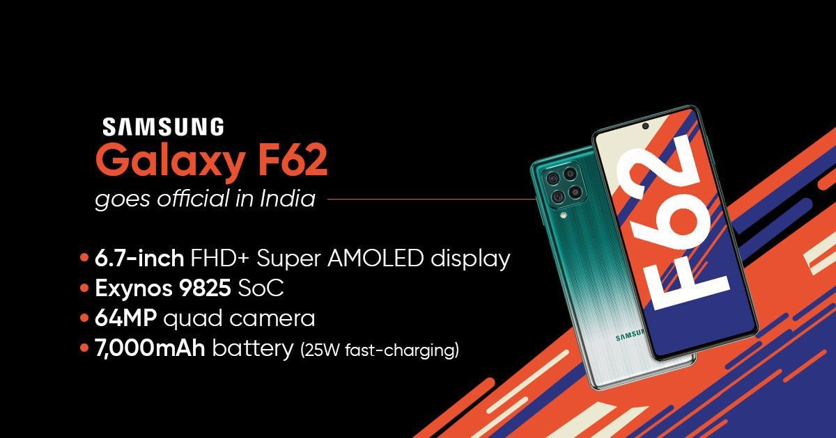 Galaxy F62 released in India with 7000mAh battery & Exynos 9 CPU | DroidAfrica