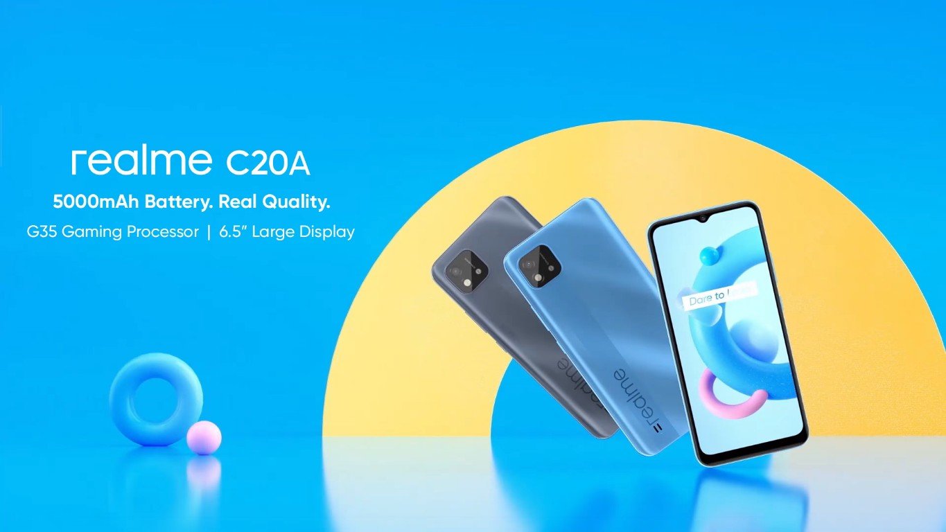 Realme C20A's launch date; design reveals it will come with the Helio G35 SoC | DroidAfrica