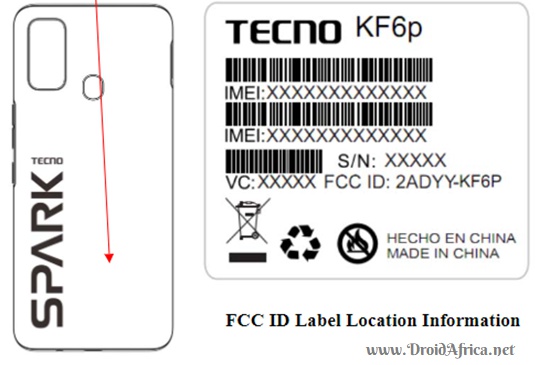 New Tecno device modeled KF6P; possibly Spark 7 Air passes through FCC | DroidAfrica