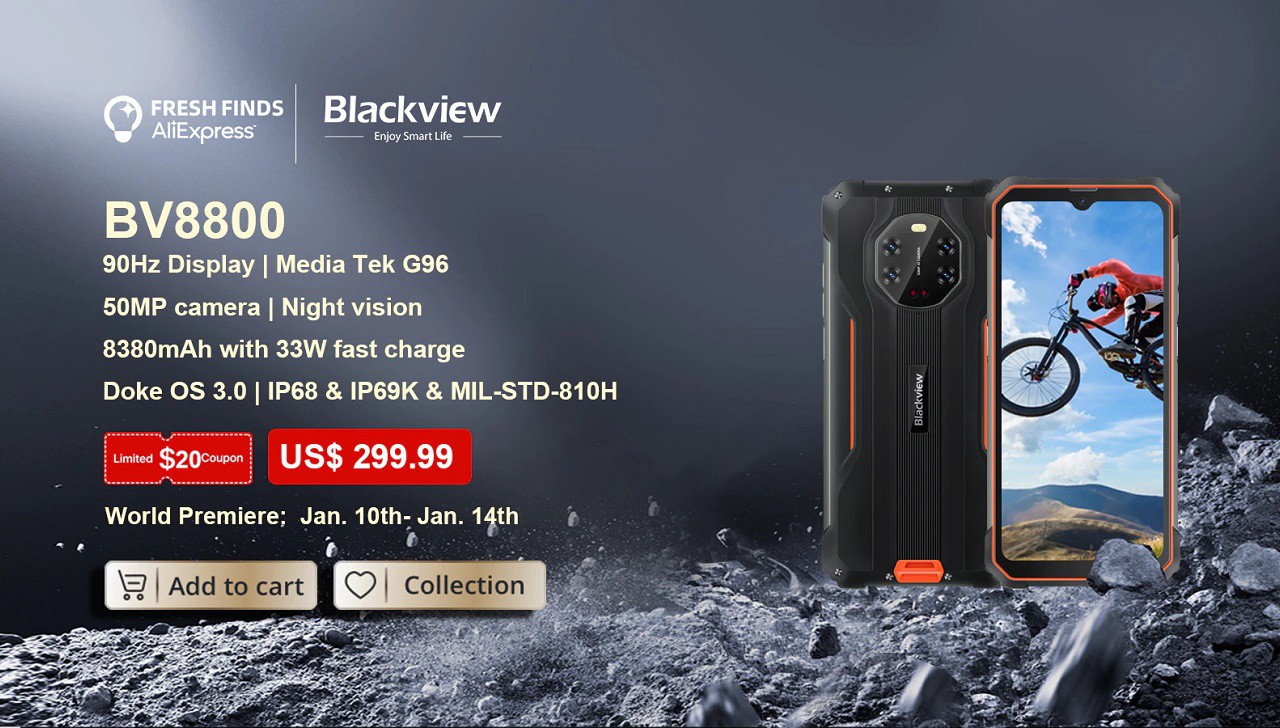 Blackview BV8800 with Helio G96 CPU and 8380mAh battery announced | DroidAfrica
