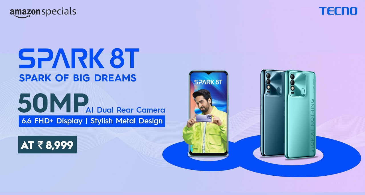 Tecno Spark 8T goes official in India with 50MP camera and Helio G35 CPU | DroidAfrica