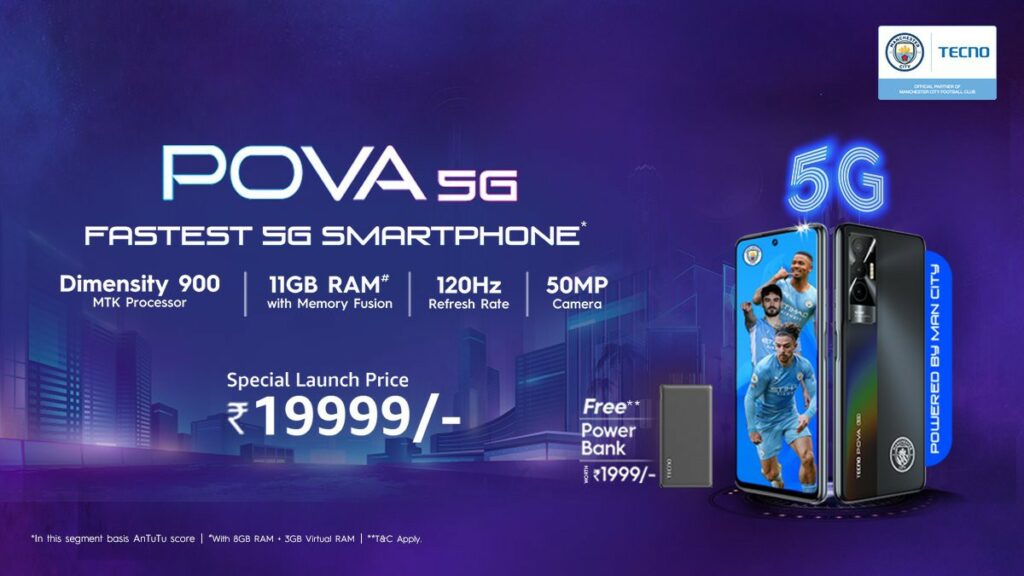 POVA 5G with Dimensity 900 and 8GB RAM arrives India with Rs. 19,999 price tag | DroidAfrica