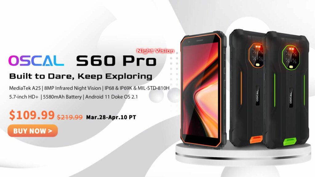Night Vision model of Oscal S60 Pro to hit the market on March 28th @9 | DroidAfrica