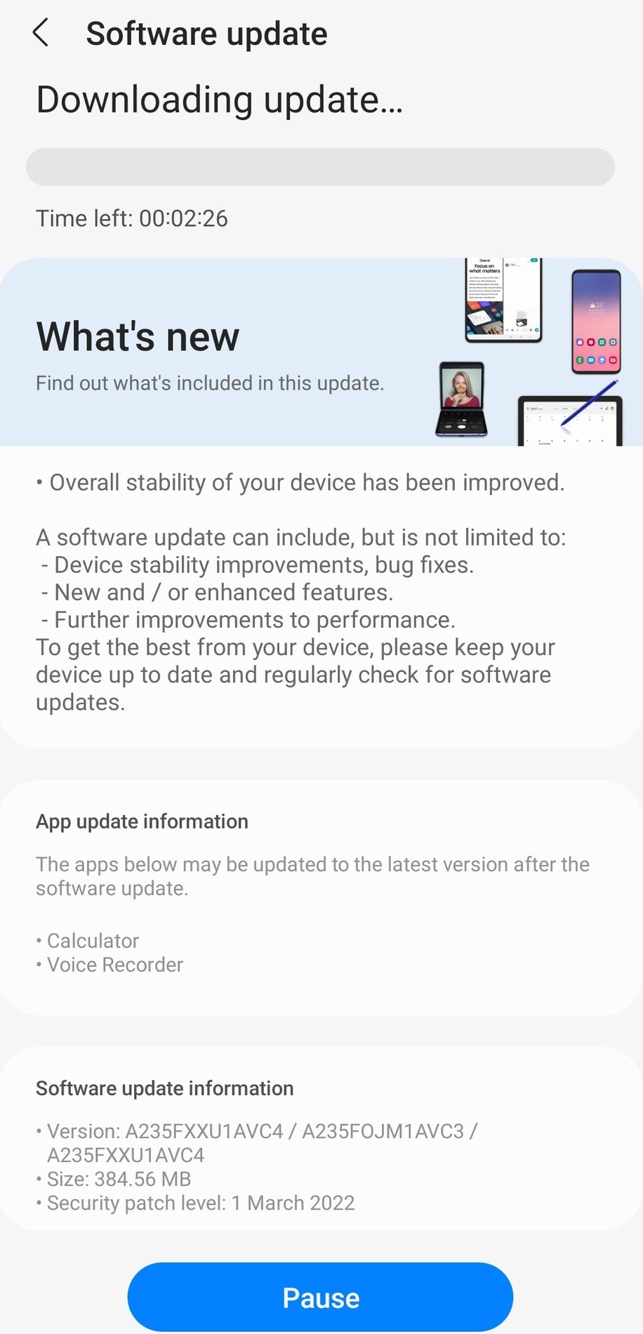 First post factory software update released for owners of Galaxy A23 | DroidAfrica