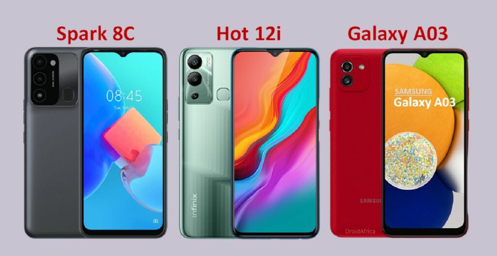 Spark 8C vs Hot 12i vs Galaxy A03; which of these should you buy? | DroidAfrica