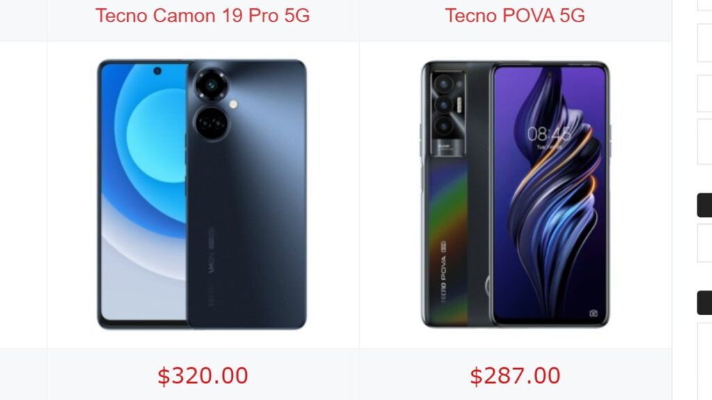 Camon 19 Pro 5G vs Pova 5G; which is the best 5G phone from Tecno | DroidAfrica