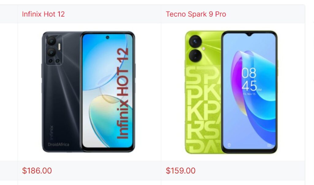 Infinix Hot 12 vs Tecno Spark 9 Pro; what difference can you see? | DroidAfrica