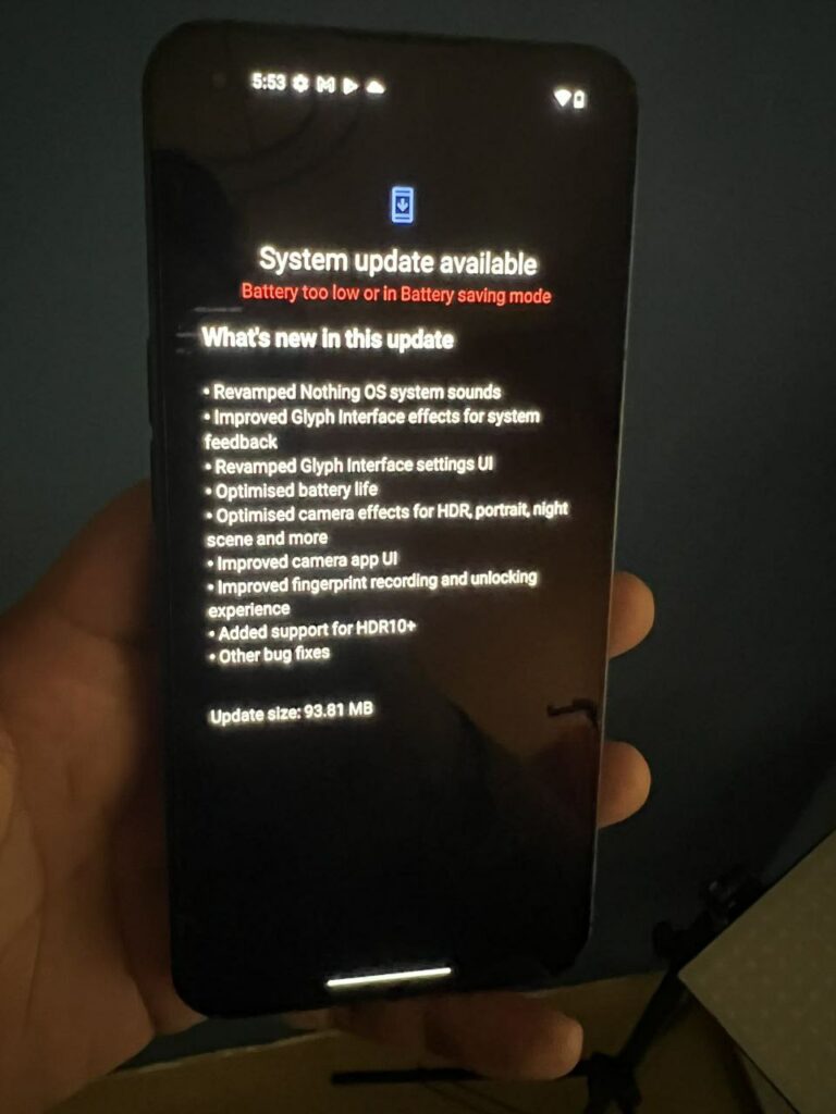 First post-factory software update arrives for Nothing Phone (1) | DroidAfrica