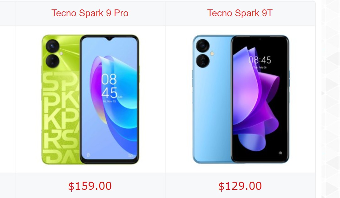 Tecno Spark 9 Pro Vs Spark 9T; which is better | DroidAfrica