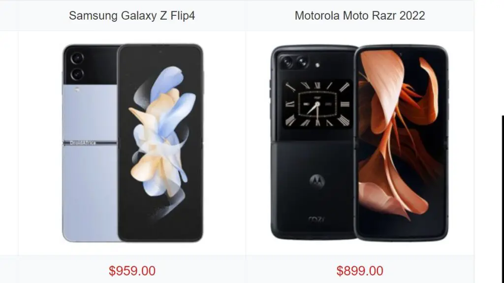 Samsung Galaxy Z Flip4 vs Motorola Moto Razr 2022 | DroidAfrica
