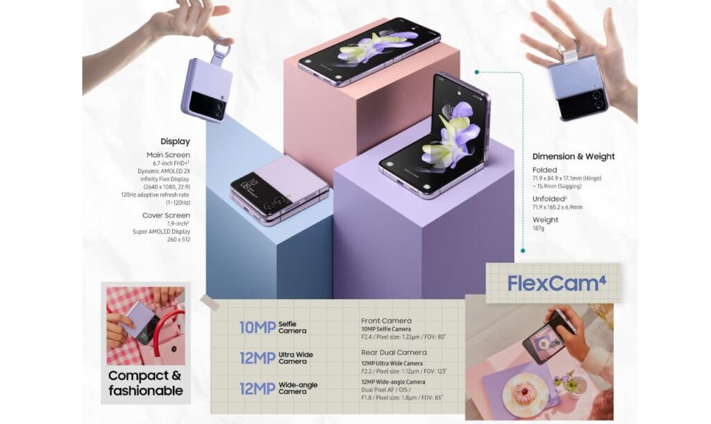 Samsung Galaxy Z Flip4, fourth-generation foldable smartphone with Snapdragon 8+ Gen 1 announced | DroidAfrica