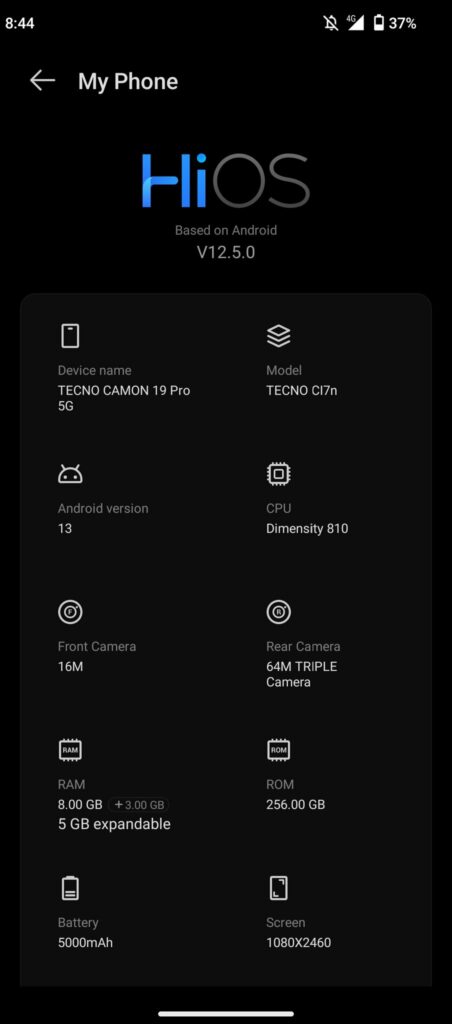 Android 13 OS is already running on Tecno Camon 19 Pro 5G in multiple regions | DroidAfrica