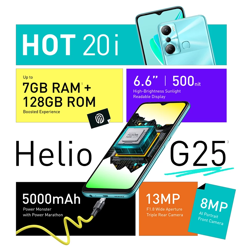 Infinix Hot 20i now official with MediaTek Helio G25 and Google Android 12 | DroidAfrica