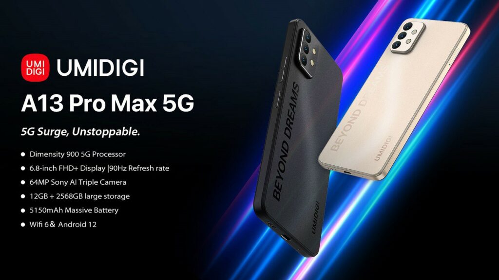 UMIDIGI A13 Pro Max 5G unveiled with Dimensity 900 at 0 | DroidAfrica