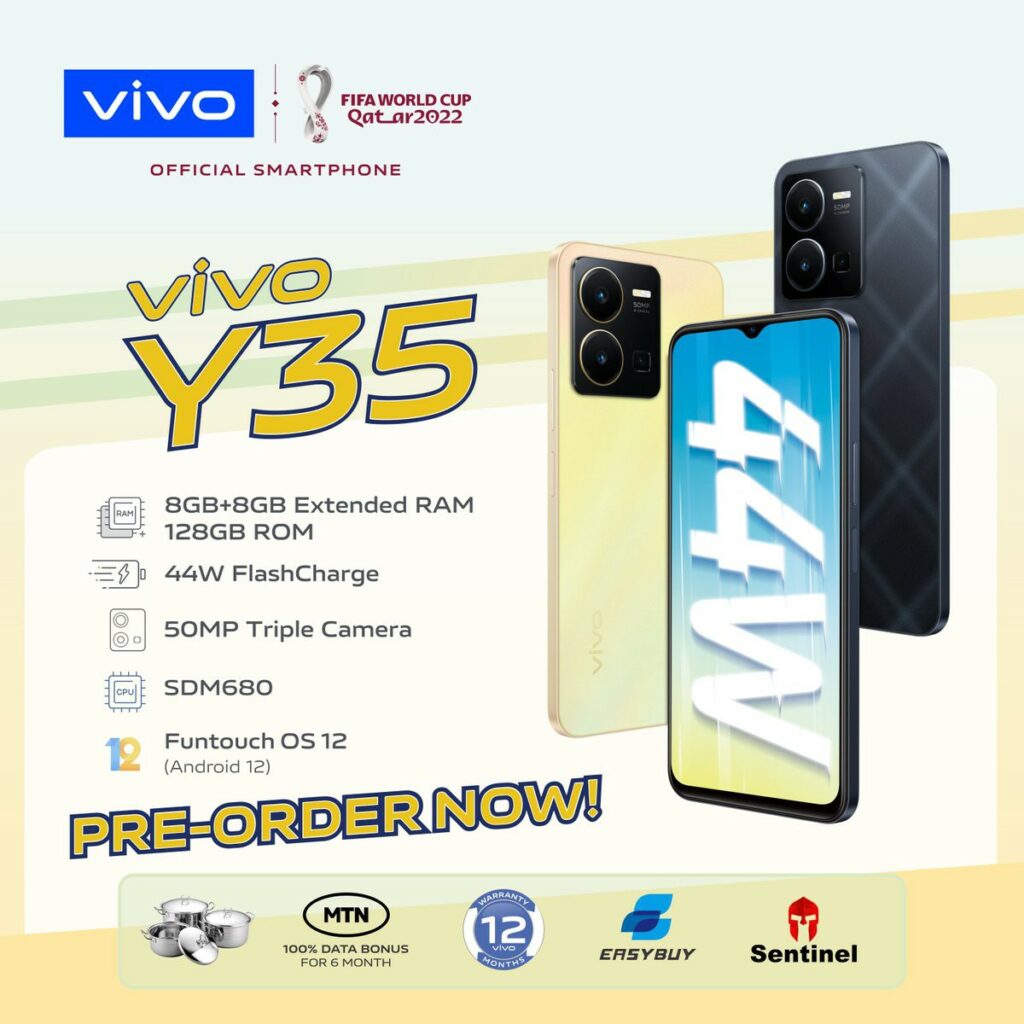 Vivo Y35 announced in Nigeria with Snapdragon 680 and N162,900 price tag | DroidAfrica