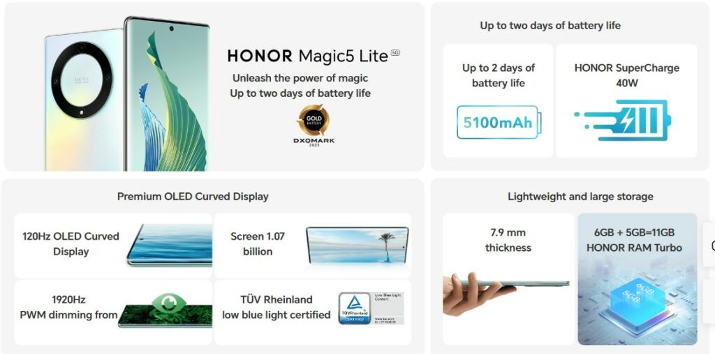 Honor officially releases the Magic5 Lite in France ahead of MWC 2023 | DroidAfrica