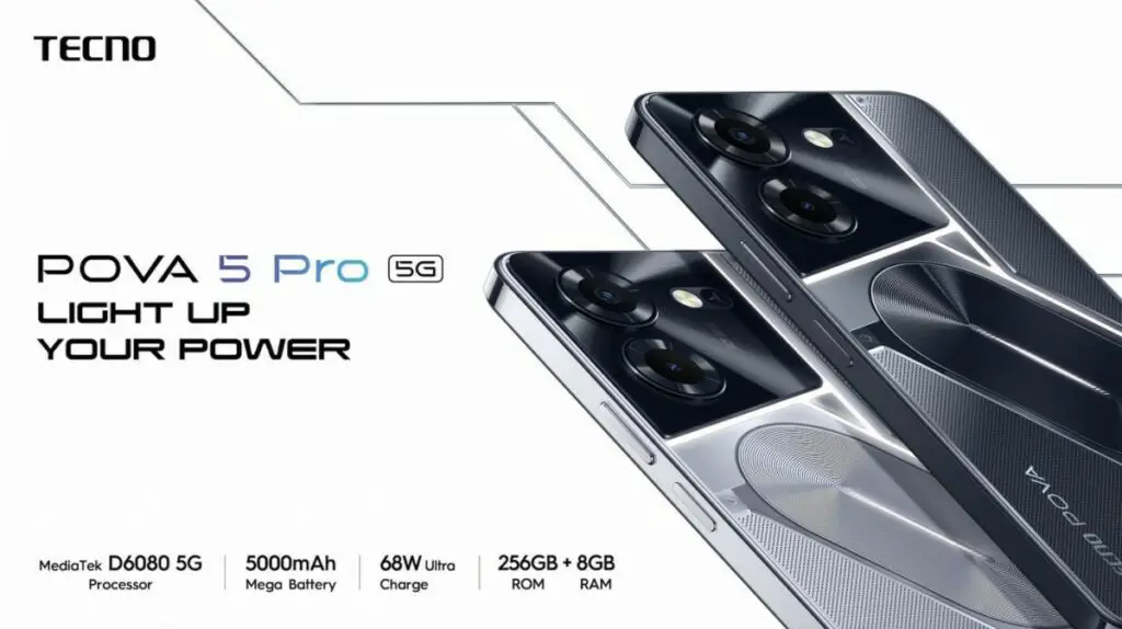 Tecno Pova 5 Pro Unveiled with Colorful RGB Lights and the Dimensity 6080 CPU Tecno POVA 5 Pro