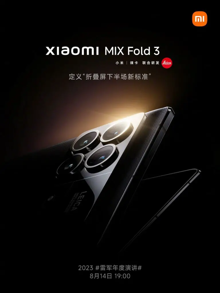 Xiaomi to Launch MIX Fold 3 on August 14th; Snapdragon 8 Gen 2 CPU expected | DroidAfrica