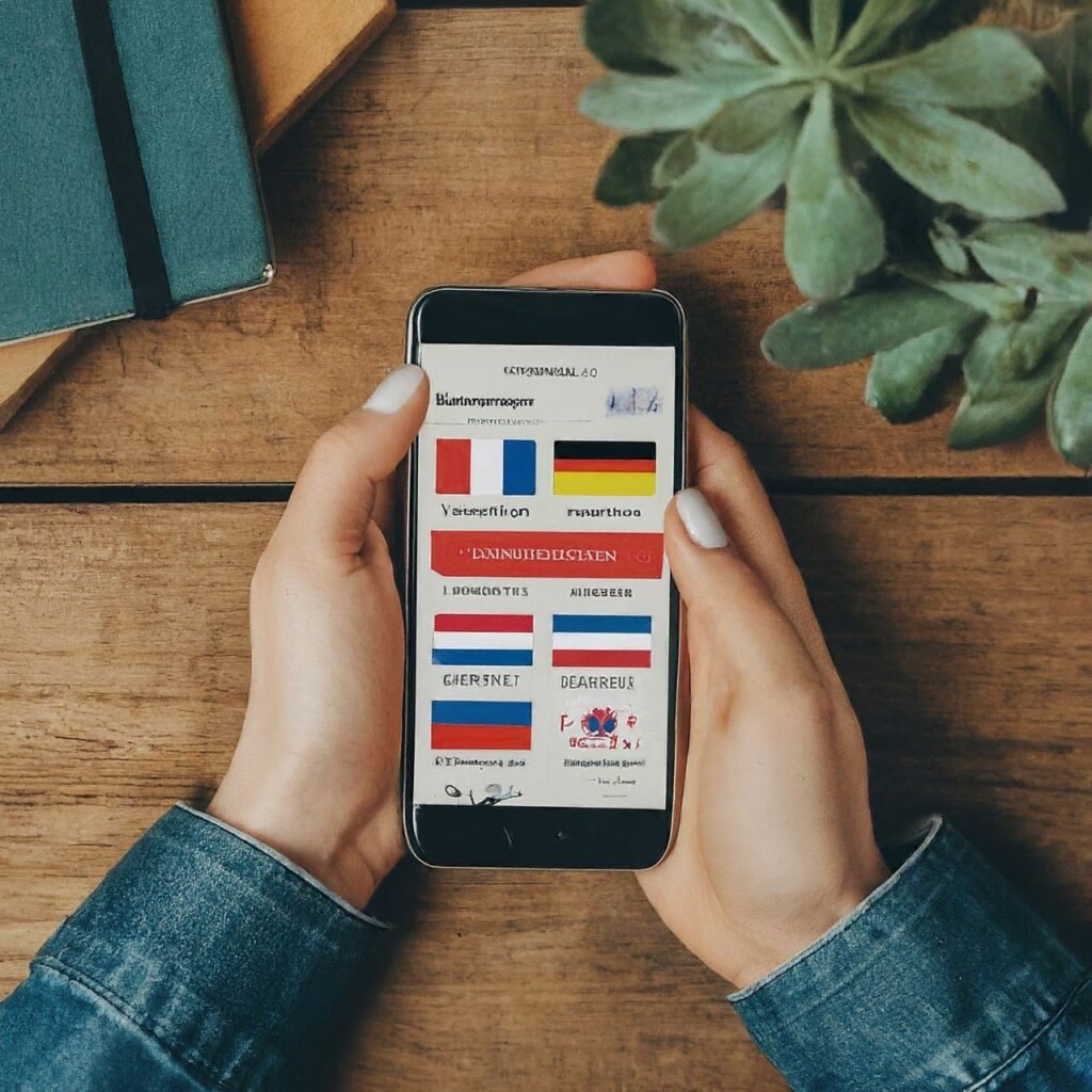 10 Incredible Things You Can Do with Your Smartphone A smartphone showing a language learning app with interactive lessons and gamified elements