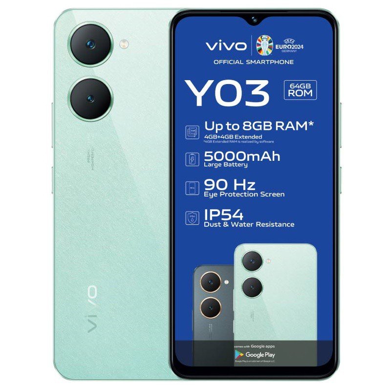 These are the Best Smartphones Under 3000 Rand in South Africa vivo Y03 Gem Green