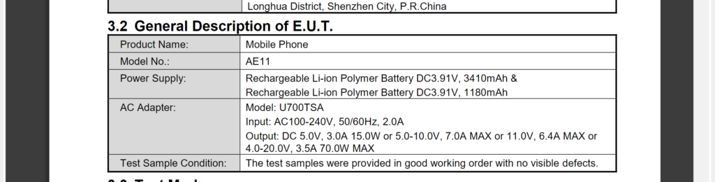 Tecno Phantom V2 Flip Shows Up on FCC Certification Phantom Flip V2 battery details
