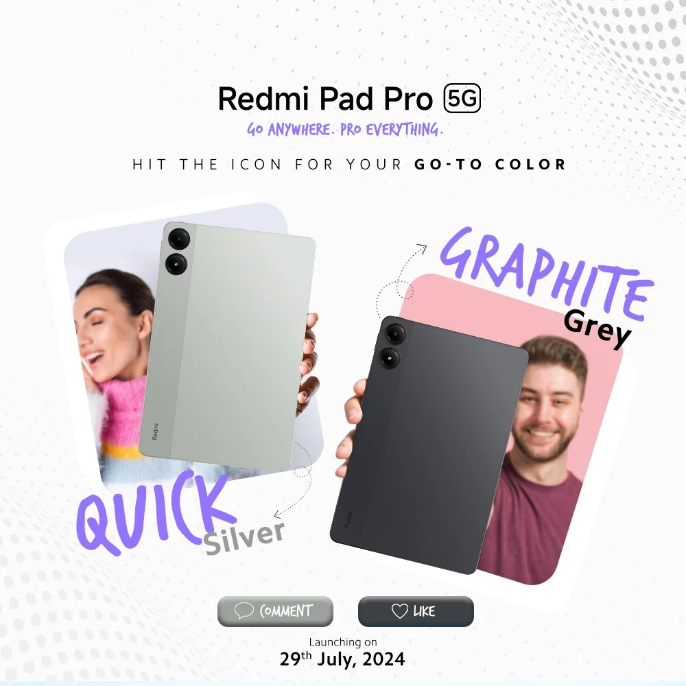 Redmi Pad Pro 5G to launch in two colors in India GTY8utLXwAAQL5i