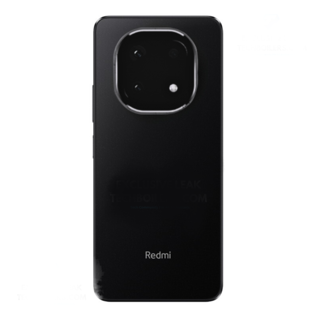 Xiaomi Redmi Note 14 Pro phone back renderings Leaked, centered camera unit design EXCLUSIVE LEAK techboilers.com Redmi Note 14 Pro Black 1