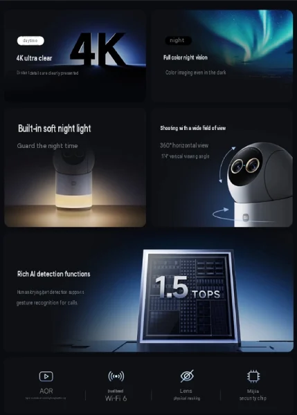 Xiaomi introduces its first full color day and night security camera with 4K recording Xiaomi Smart Camera 5 Pro Specs